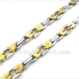 Collier Multicouche En Titane Et Or Pour Homme