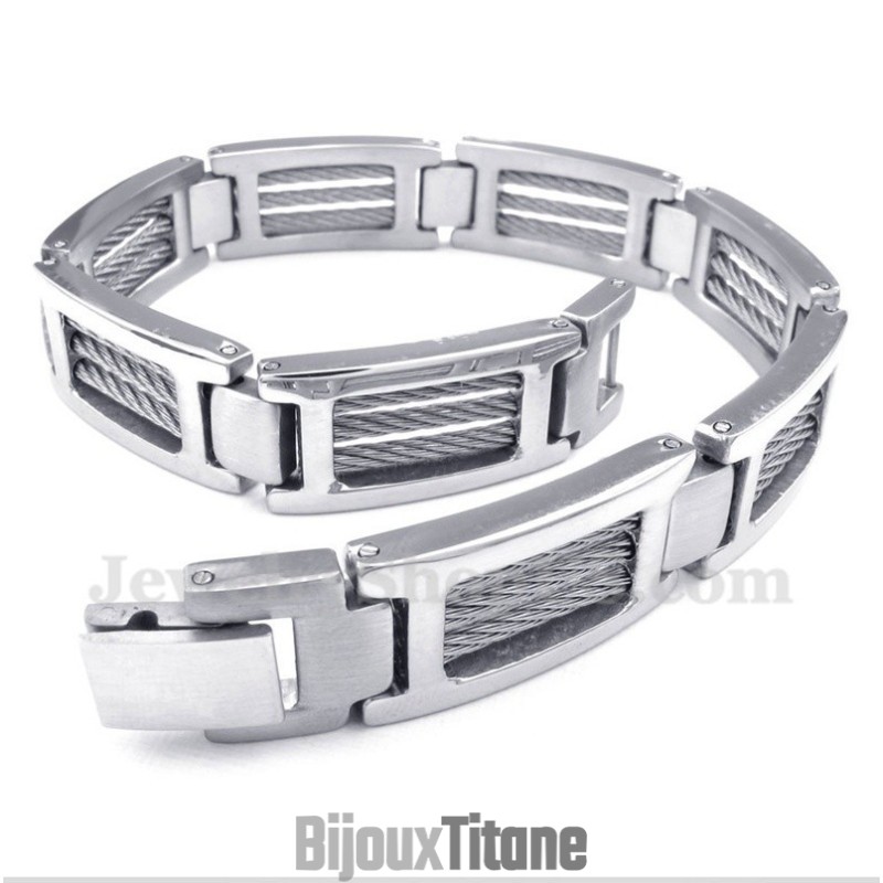 Bracelet Câble En Titane Pour Homme Bracelet Câble En Titane Pour Homme