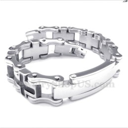 Bracelet Homme Croix Noire En Titane