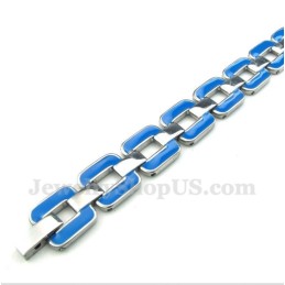 Bracelet Homme En Titane Bleu