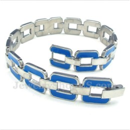 Bracelet Homme En Titane Bleu