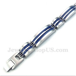 Bracelet Homme En Titane Bleu