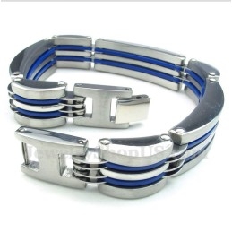 Bracelet Homme En Titane Bleu