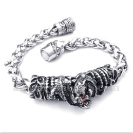 Bracelet Homme En Titane Moulé Avec Diamants Rouges