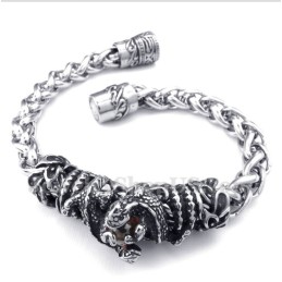 Bracelet Homme En Titane Moulé Avec Diamants Rouges