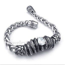 Bracelet Homme En Titane Moulé Et Diamant Blanc