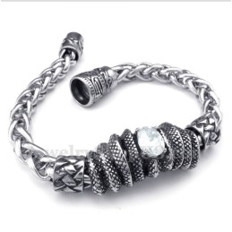 Bracelet Homme En Titane Moulé Et Diamant Blanc