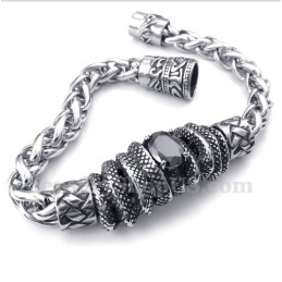 Bracelet Homme En Titane Moulé Et Diamant Noir
