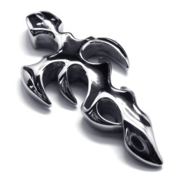 Pendentif Croix Épée Flamme Mode Titane