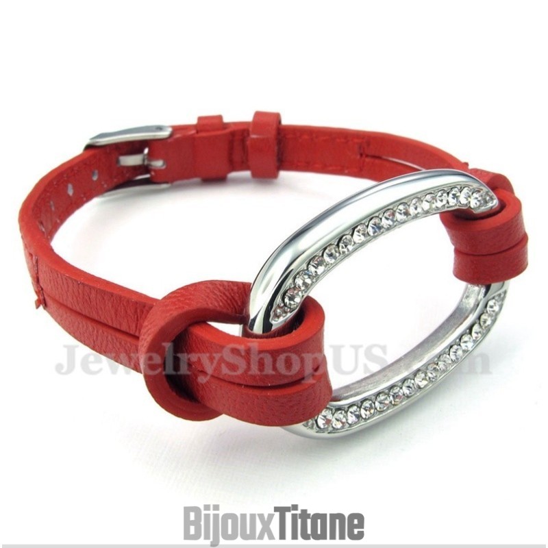 Bracelet En Cuir Et Titane Pour Homme Bracelet En Cuir Et Titane Pour Homme