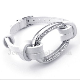 Bracelet En Cuir Et Titane Pour Homme