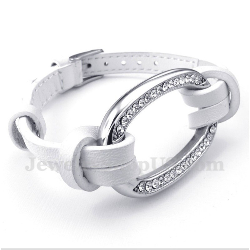 Bracelet En Cuir Et Titane Pour Homme
