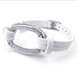 Bracelet En Cuir Et Titane Pour Homme