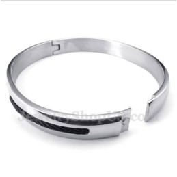 Bracelet Homme En Titane Et Diamants Noirs