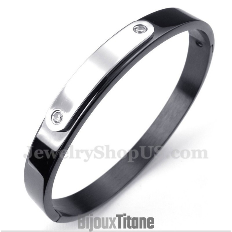 Bracelet Homme En Titane Noir Bracelet Homme En Titane Noir