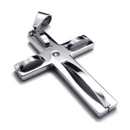 Pendentif Croix En Titane Fashion Wave