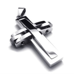 Pendentif Croix Rotative En Titane