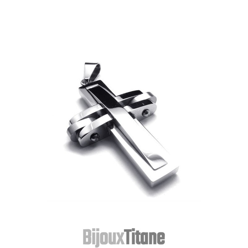 Pendentif Croix Rotative En Titane Pendentif Croix Rotative En Titane