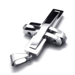 Pendentif Croix Rotative En Titane