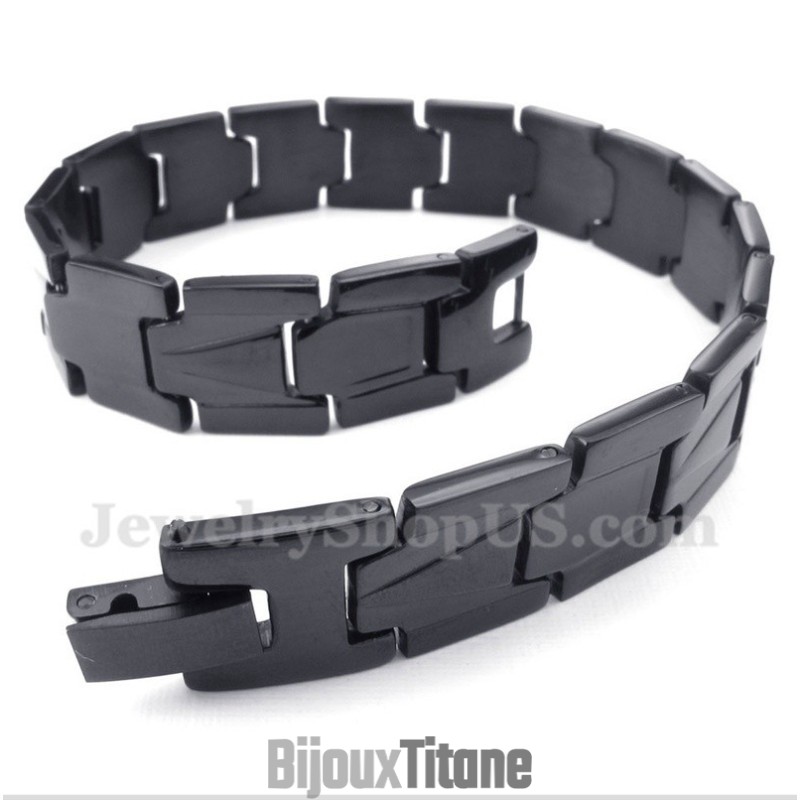Bracelet En Titane Noir Pour Homme Bracelet En Titane Noir Pour Homme