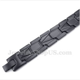 Bracelet En Titane Noir Pour Homme