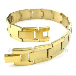 Bracelet Homme En Titane Doré