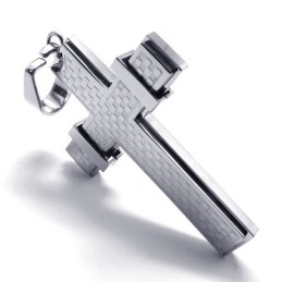 Pendentif Croix Tendance En Titane (Argent)