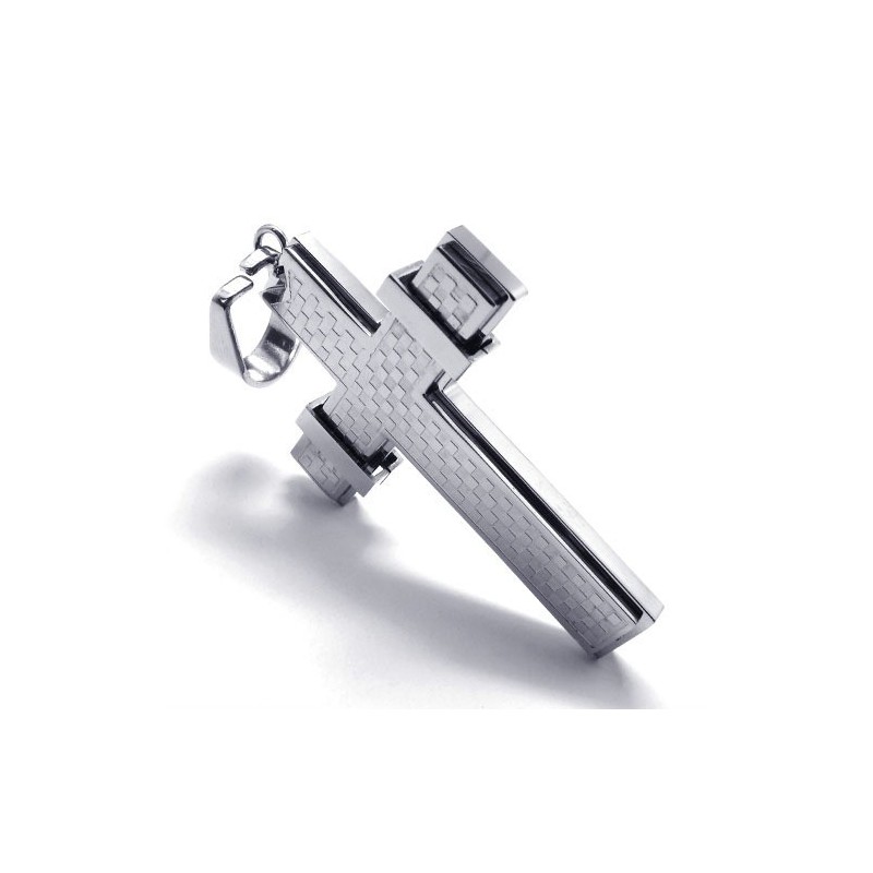 Pendentif Croix Tendance En Titane (Argent)