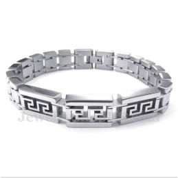 Bracelet Homme En Titane À Motif Méandre Grec