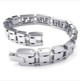 Bracelet Homme En Titane À Motif Méandre Grec
