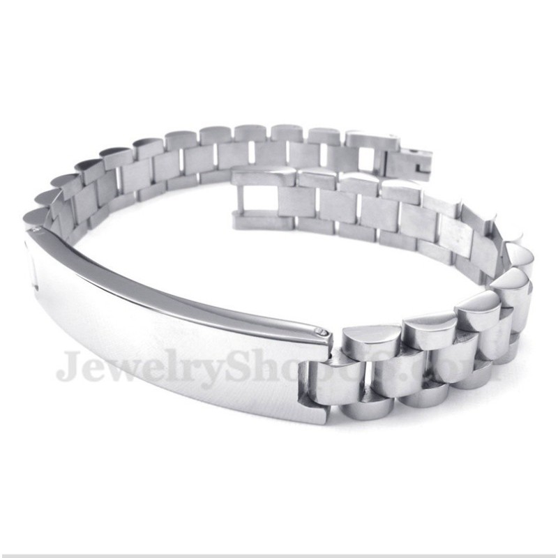 Bracelet Homme En Titane Avec Cristal