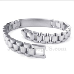 Bracelet Homme En Titane Avec Cristal