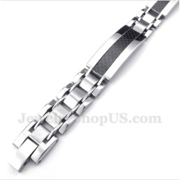 Bracelet Homme En Titane Et Fibre De Carbone