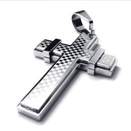 Pendentif Croix Tendance En Titane (Argent)