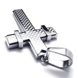 Pendentif Croix Tendance En Titane (Argent)