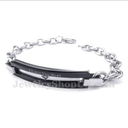 Bracelet Couple Homme Titane Noir