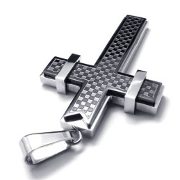 Pendentif Croix Tendance En Titane (Noir)