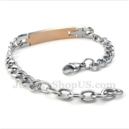 Bracelet Couple En Titane Et Diamants Pour Femme