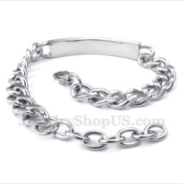 Bracelet Couple Homme Titane Diamant Noir