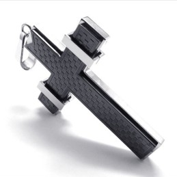 Pendentif Croix Tendance En Titane (Noir)