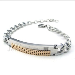 Bracelet Couple En Titane Et Diamants Pour Femme