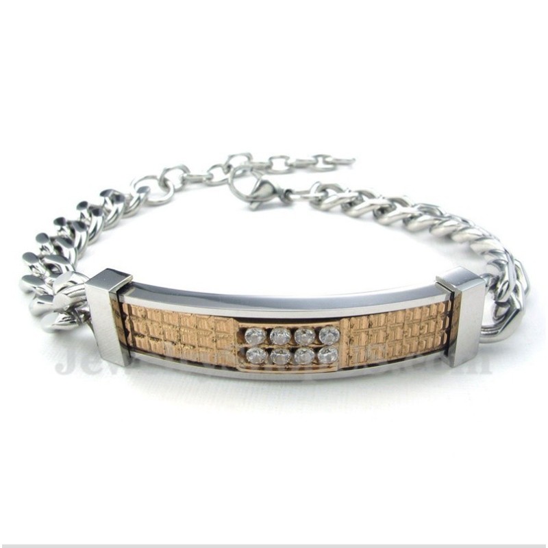 Bracelet Couple En Titane, Or Et Diamants Pour Femme Bracelet Couple En Titane, Or Et Diamants Pour Femme