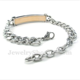 Bracelet Couple En Titane, Or Et Diamants Pour Femme