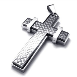 Pendentif Croix Tendance En Titane (Noir)