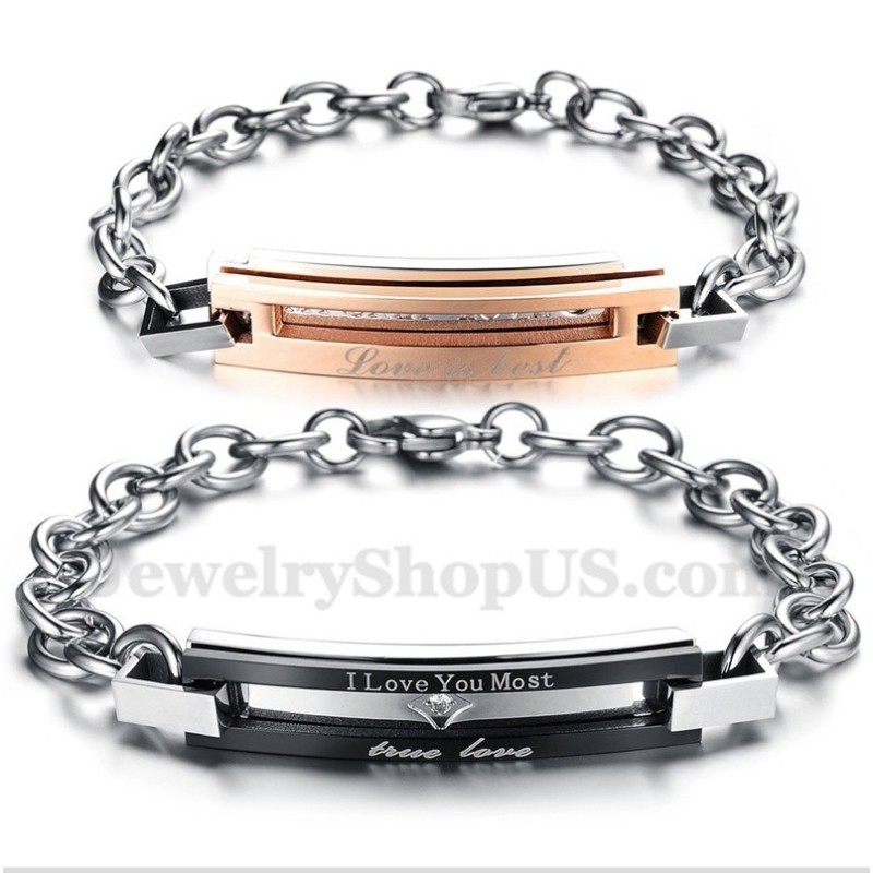 Bracelet Couple En Titane Pour Homme