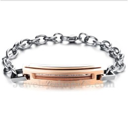 Bracelet Couple En Titane Pour Homme
