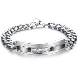Bracelet Couple En Titane Pour Homme