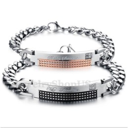 Bracelet Couple En Titane Pour Homme