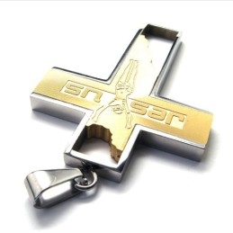 Pendentif Croix De Jésus En Titane (Doré)
