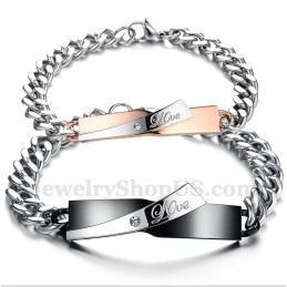 Bracelet Couple En Titane Pour Homme